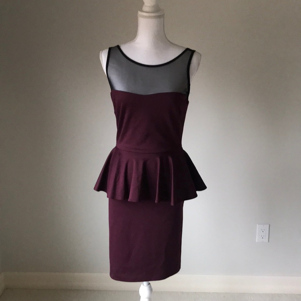 NWT Fitted Peplum Dress